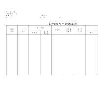 건축공사 착공 통보서